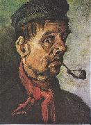 Vincent Van Gogh Head of a peasant with a clay-pipe Sweden oil painting artist